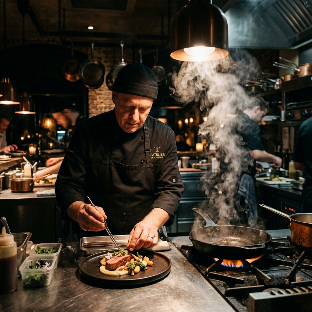 Chef Plating Wagyu Ribeye